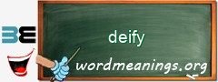 WordMeaning blackboard for deify